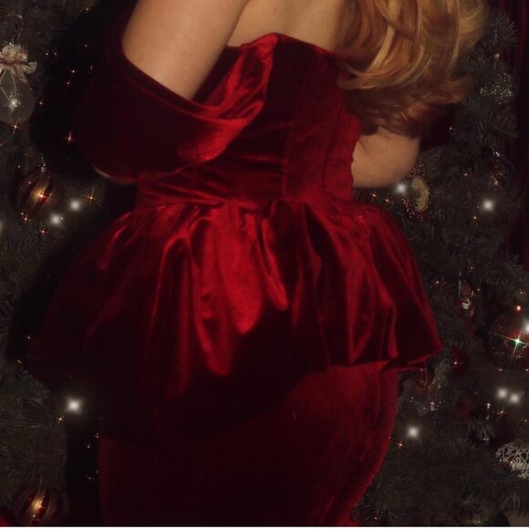 SOLD - Miss Circle Abigail Velvet Dress - Picture 3 of 6